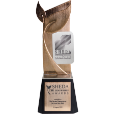 SHEDA Leadership award trophy.